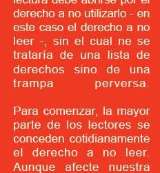 I. El derecho a no leer