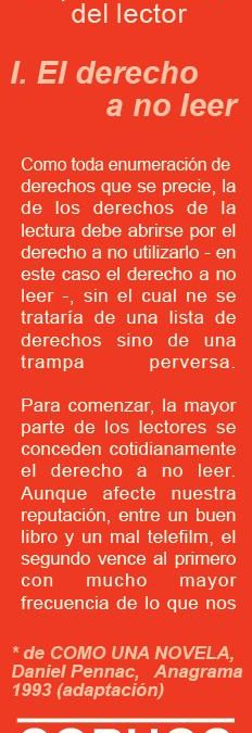 I. El derecho a no leer