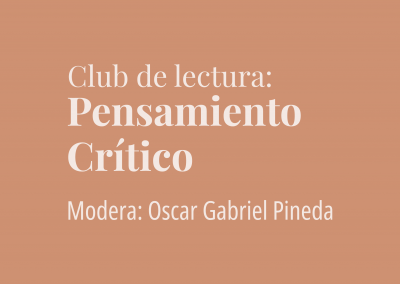 Club de Lectura: Pensamiento Crítico