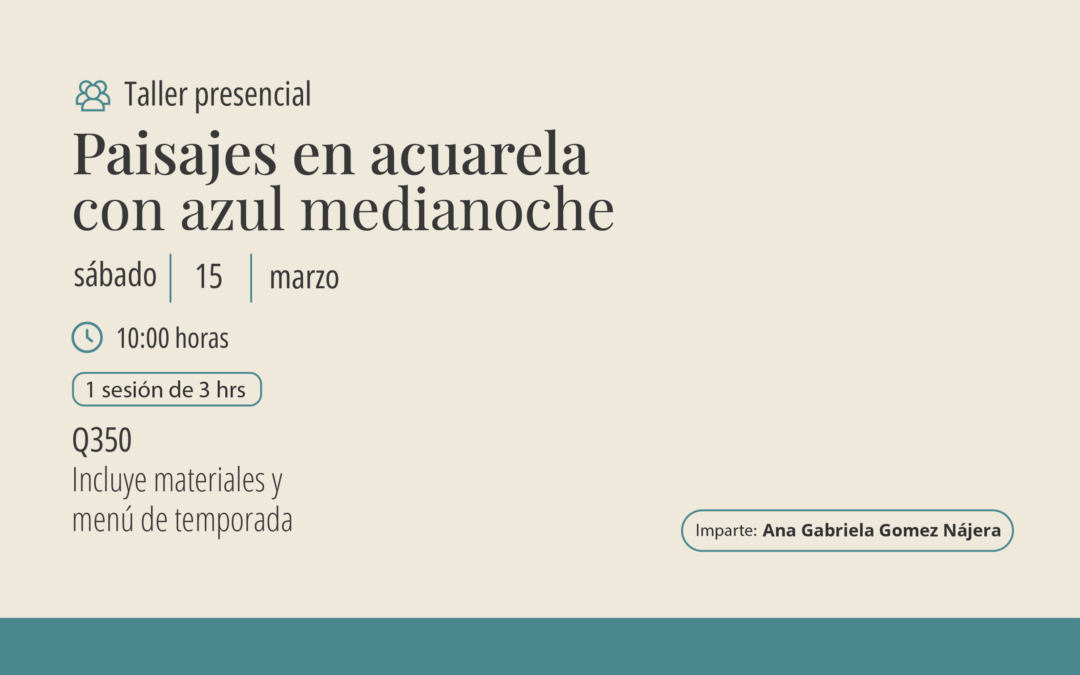 Taller: Paisajes en acuarela con azul medianoche