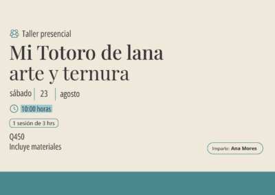 Taller: Mi totoro de lana «arte y ternura»