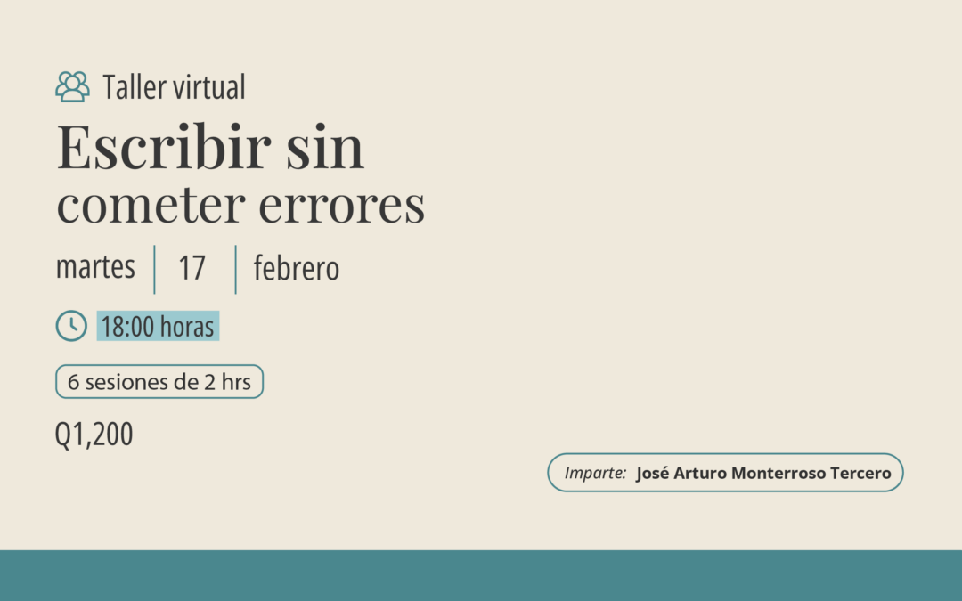 Taller: Escribir sin cometer errores