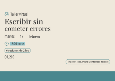 Taller: Escribir sin cometer errores