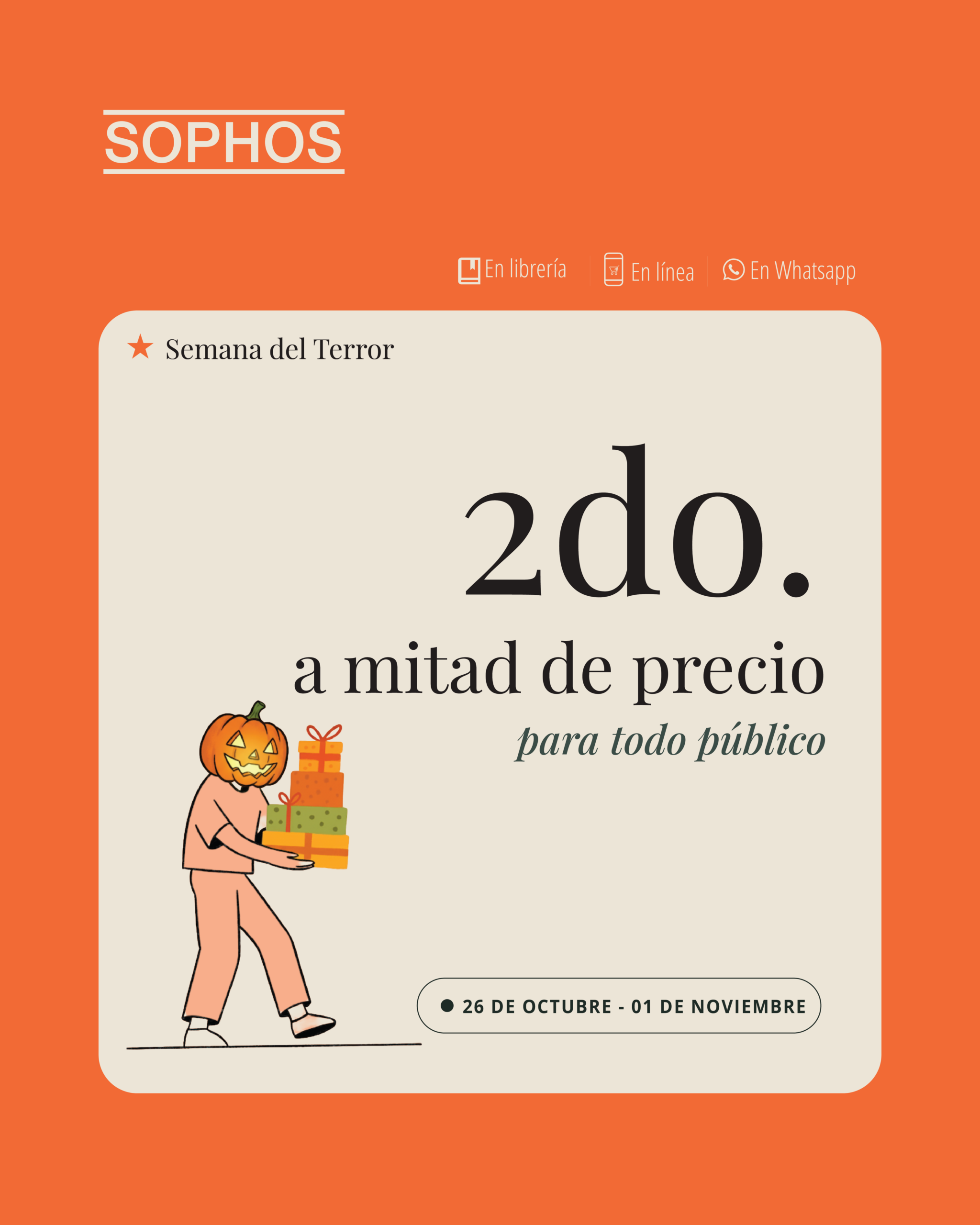 Semana del Terror: segundo libro a mitad de precio para todo público
