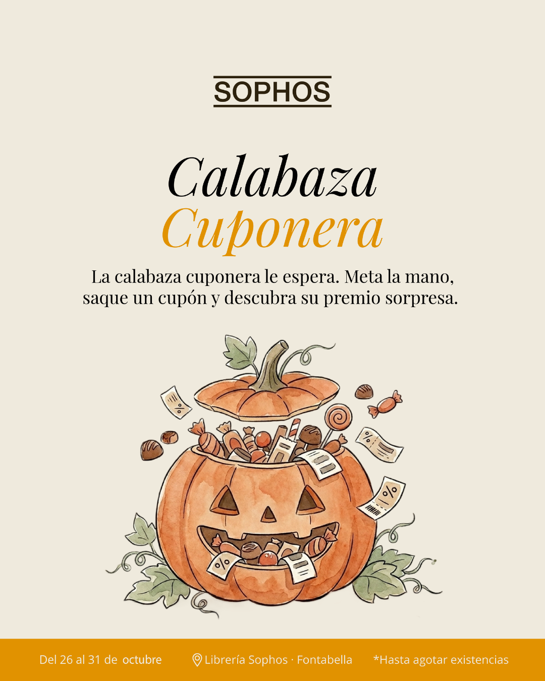 Calabaza cuponera en SOPHOS